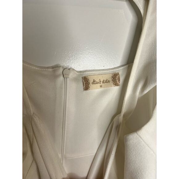 Alter’d State white flutter sleeve and hem sundress medium, summer party church - Picture 3 of 7